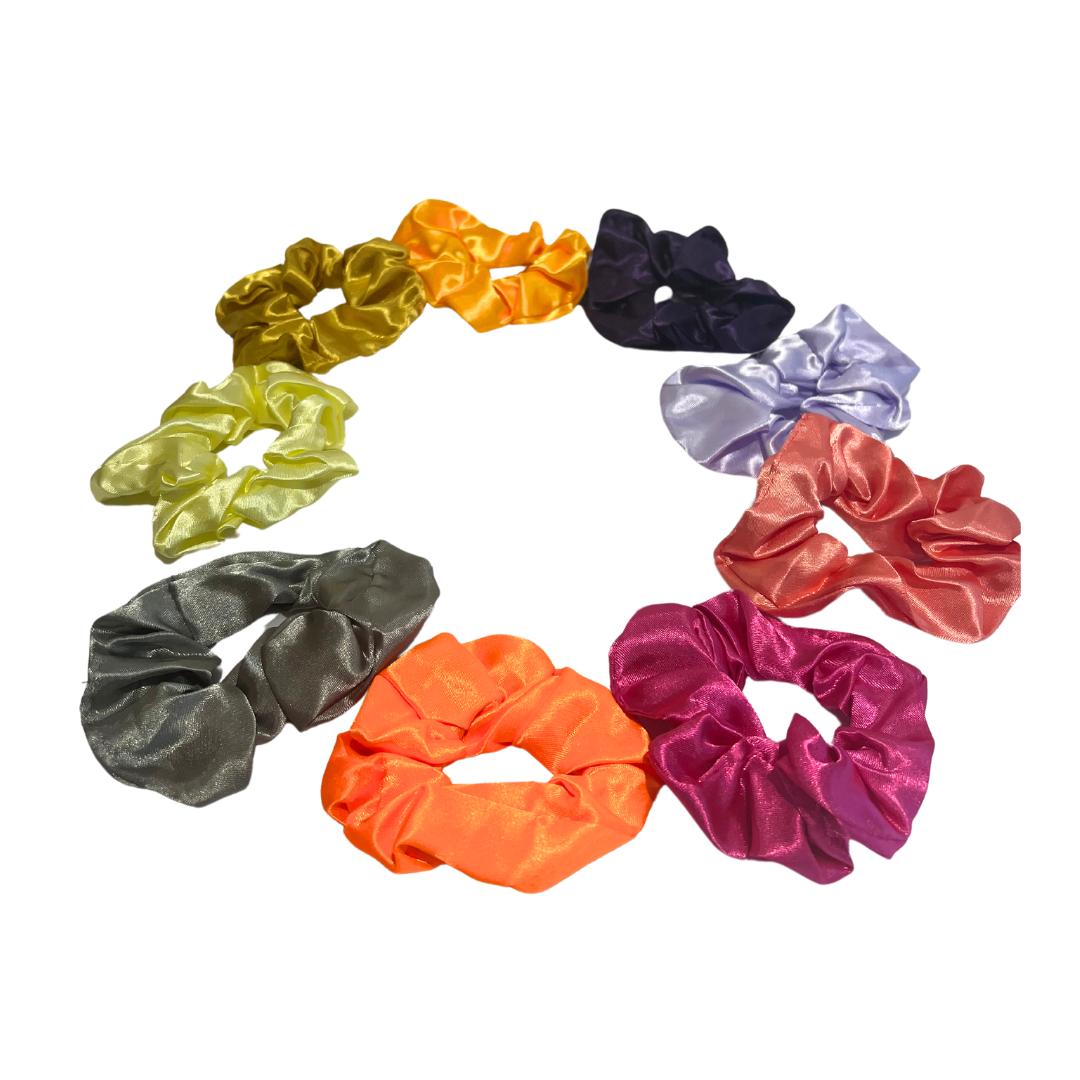 Chouchou coloré en satin