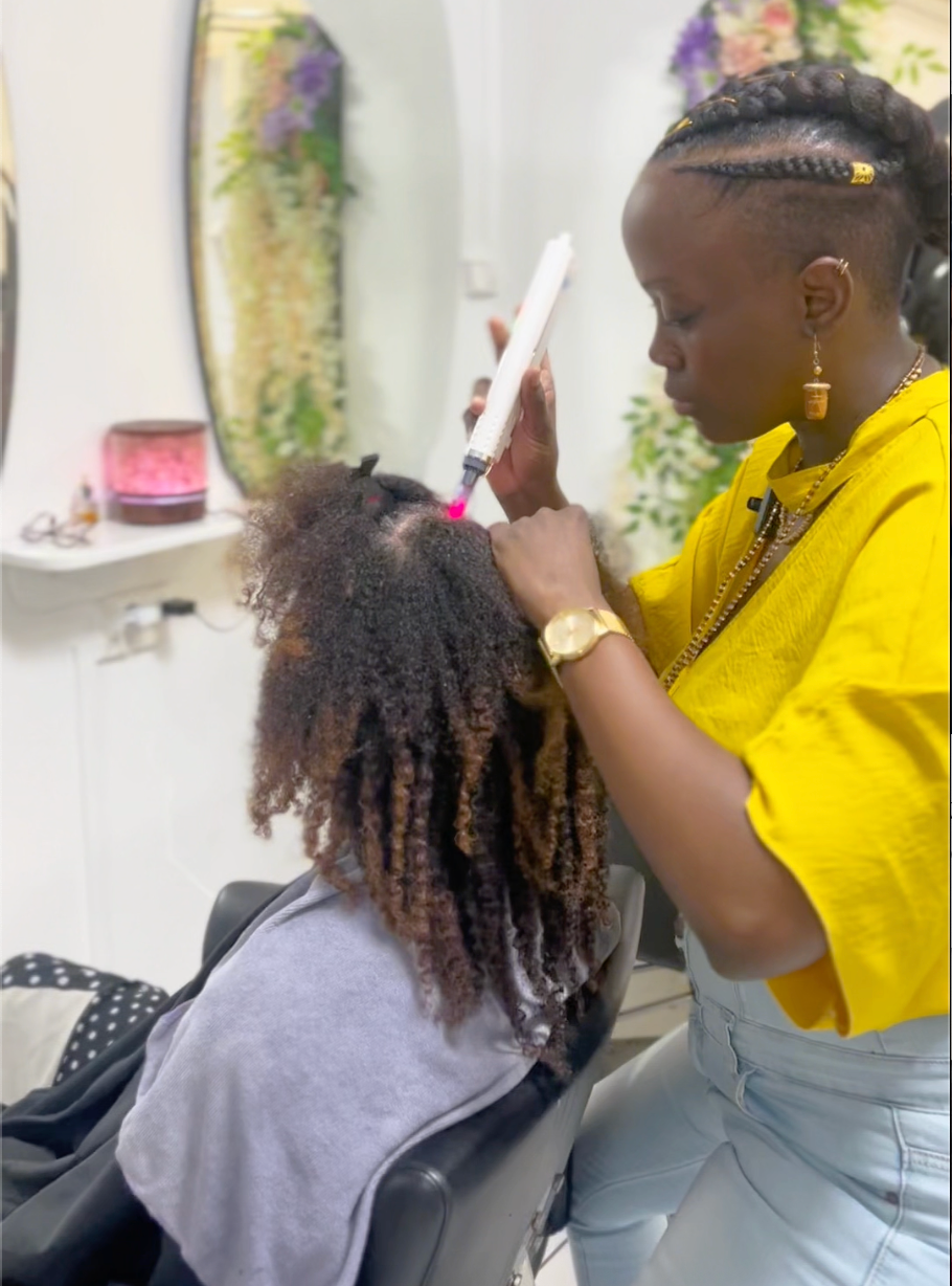Hairneedling: tête complète
