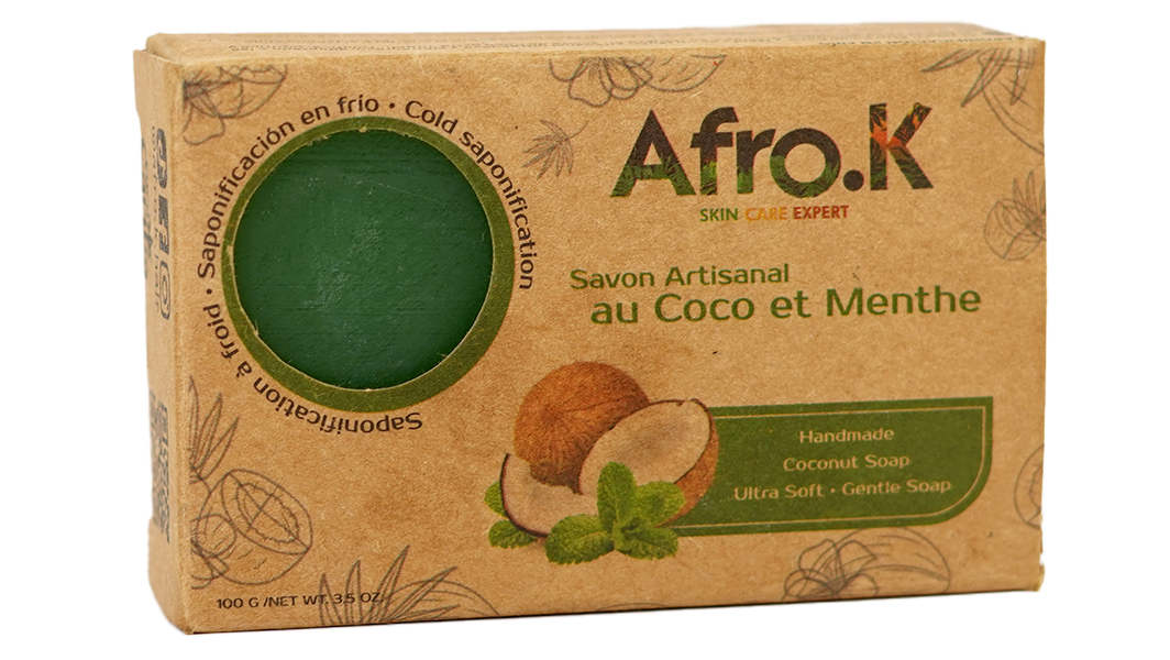Shampoing solide artisal au coco et menthe